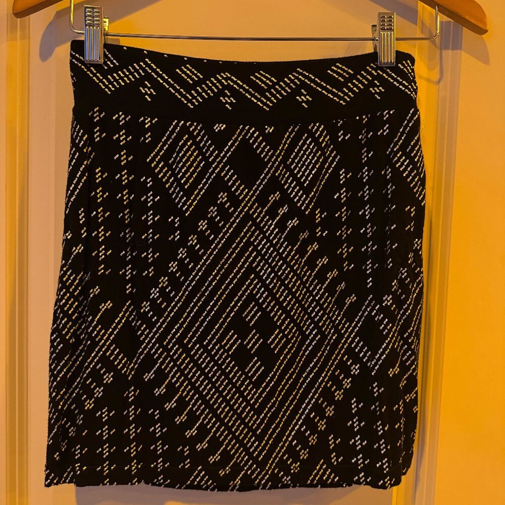 Melodia Nikaya Mini Skirt Black/Silver
